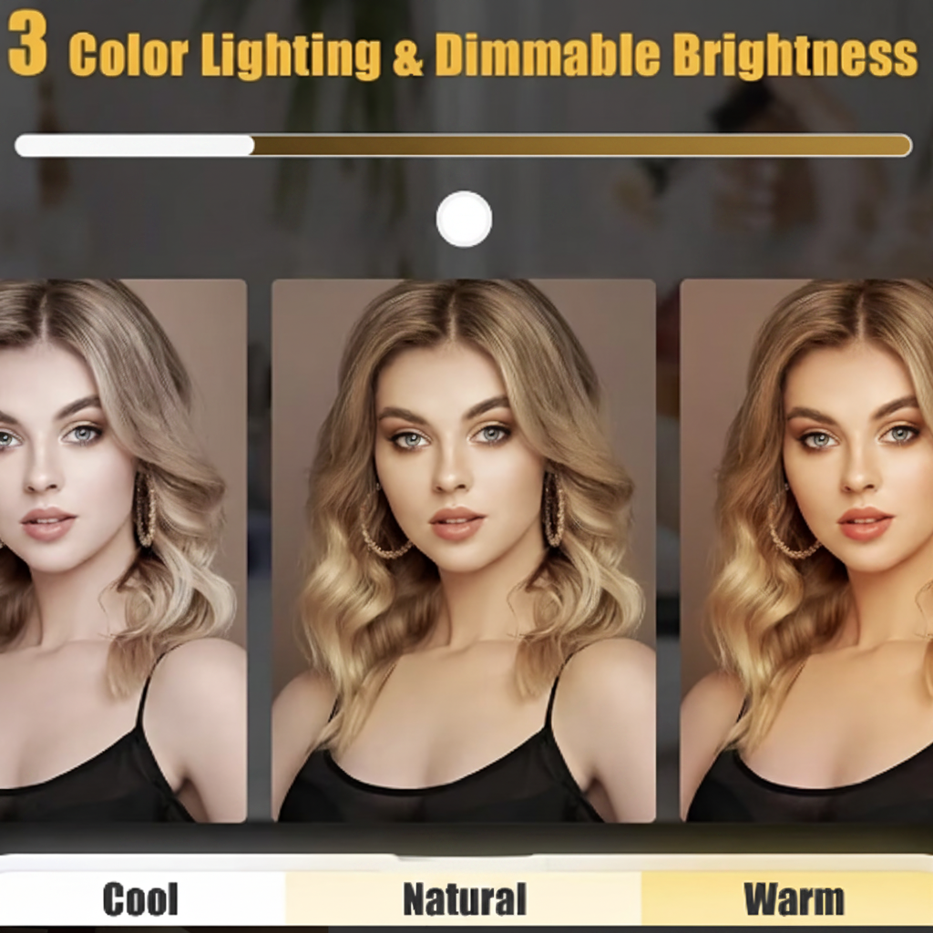 3 Color Lighting & Dimmable Brightness