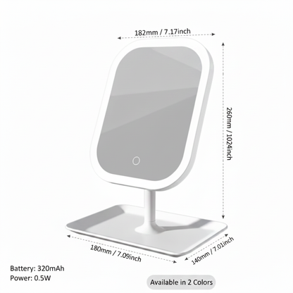 LED Vanity Mirror with Dimensions