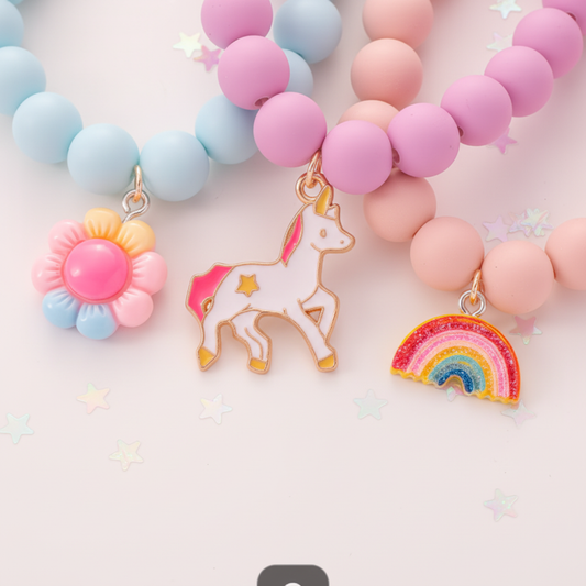 Unicorn Bracelets — Charm Detail Shot